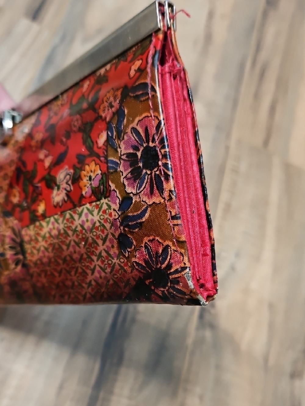 Floral Y2K Retro Patchwork Clutch Wallet - Multicolor - Picture 11 of 16